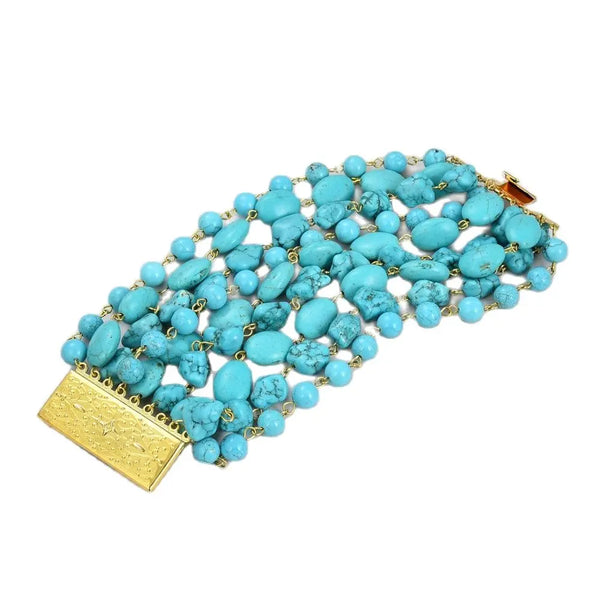 Blue Turquoise Bracelet-ToShay.org