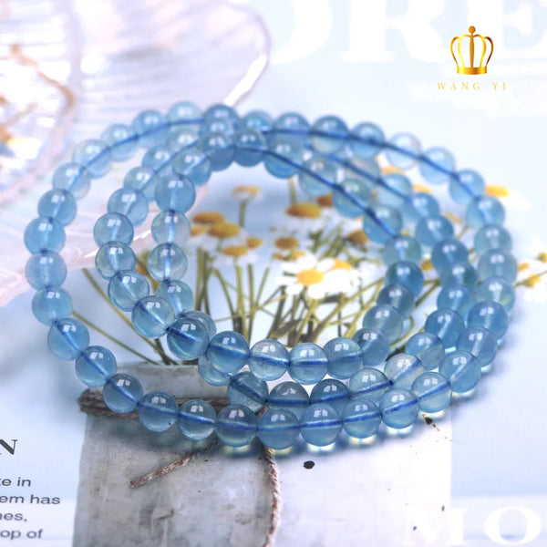 Blue Aquamarine Wrap Bracelet-ToShay.org