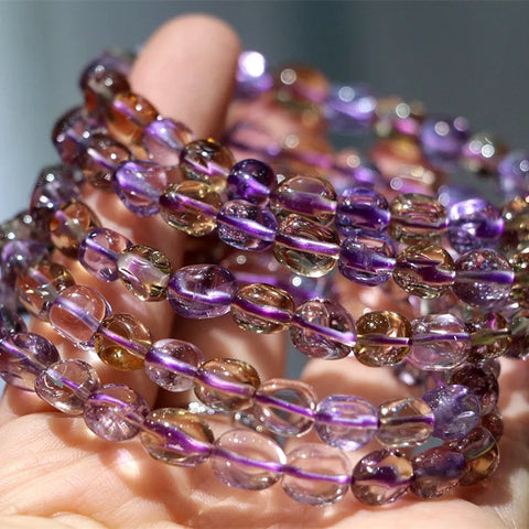 Purple Yellow Ametrine Bracelet-ToShay.org