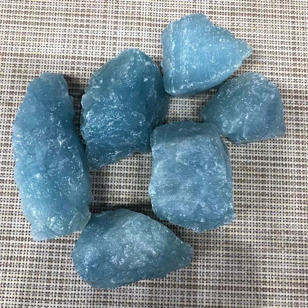 Blue Aquamarine Rough Raw Stone-ToShay.org