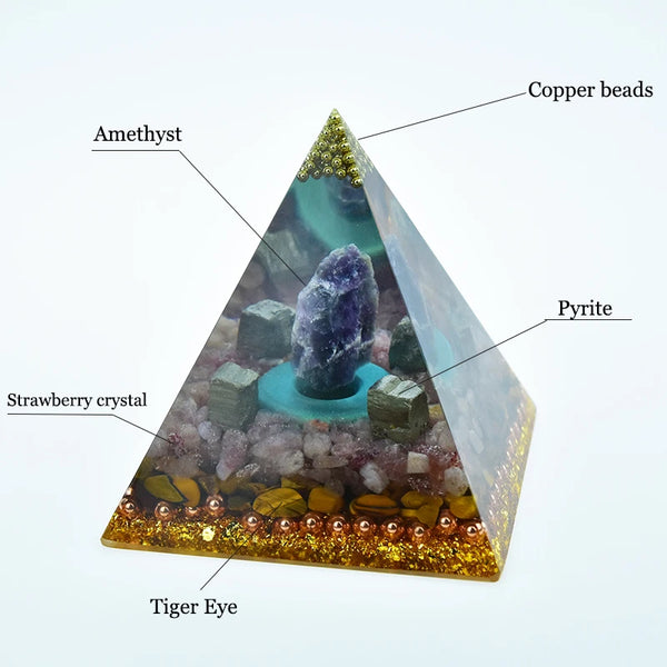 Purple Amethyst Orgonite Pyramid-ToShay.org