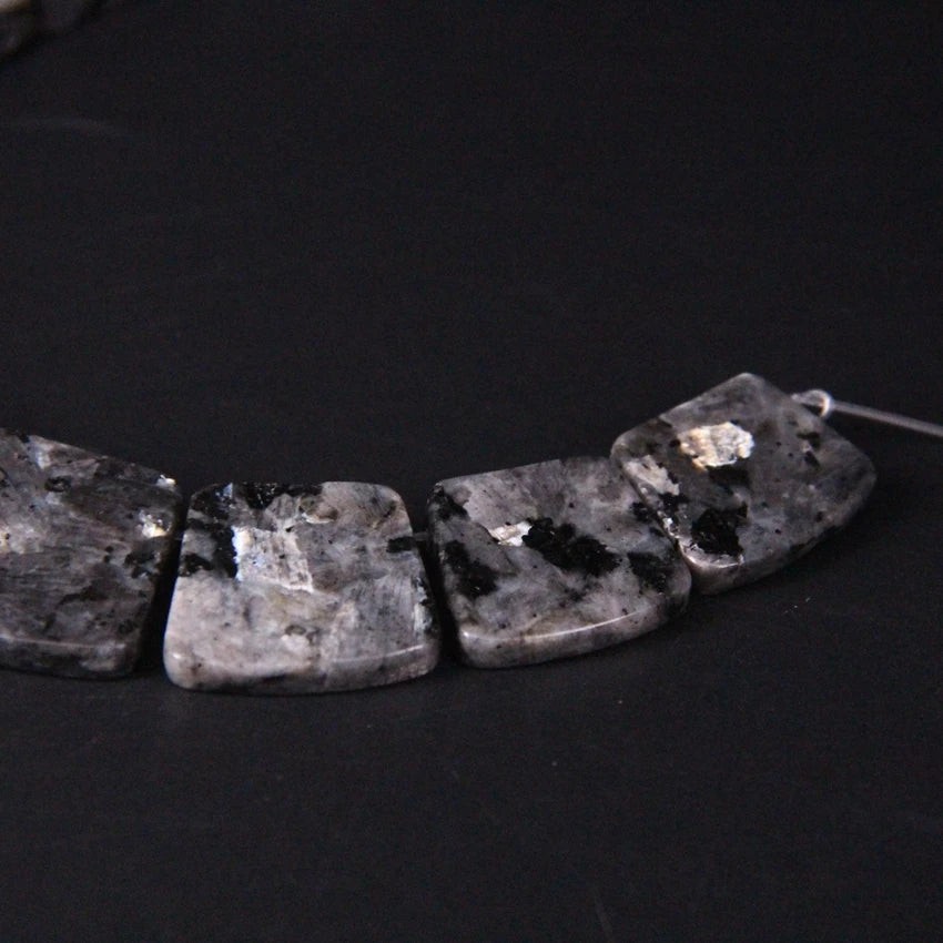 Black Spectrolite Slab Beads-ToShay.org