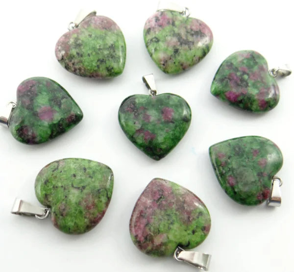 Mixed Crystal Heart Pendants-ToShay.org
