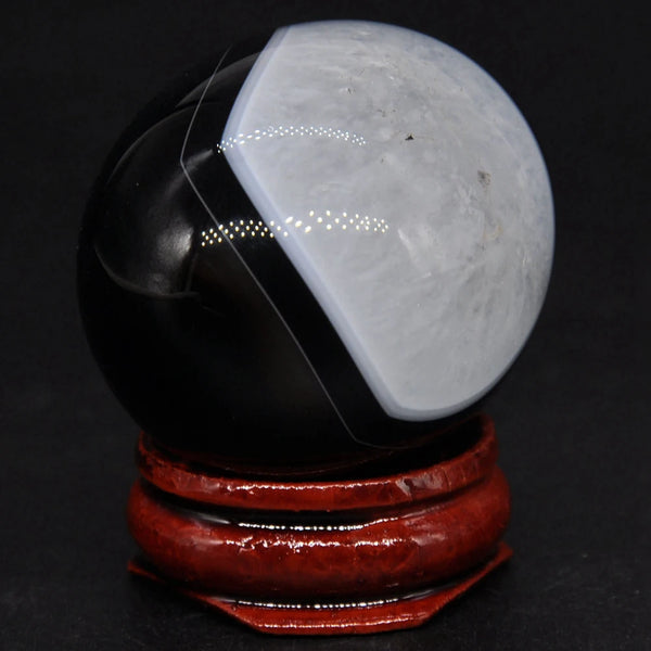 Black Evil Eye Agate Egg-ToShay.org