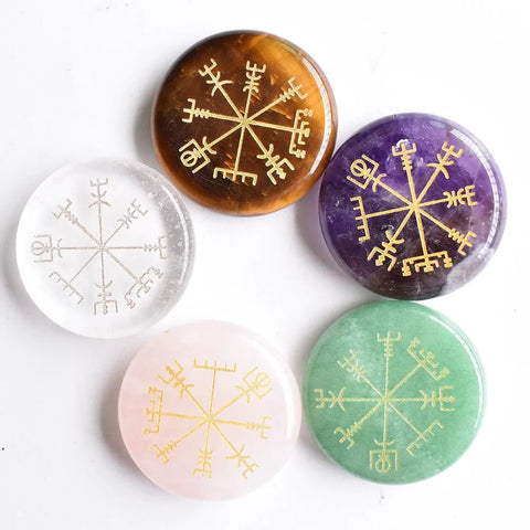 Crystal Compass Palm Stones-ToShay.org