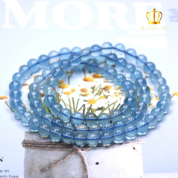 Blue Aquamarine Wrap Bracelet-ToShay.org
