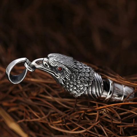 Silver Eagle Whistle Pendant-ToShay.org