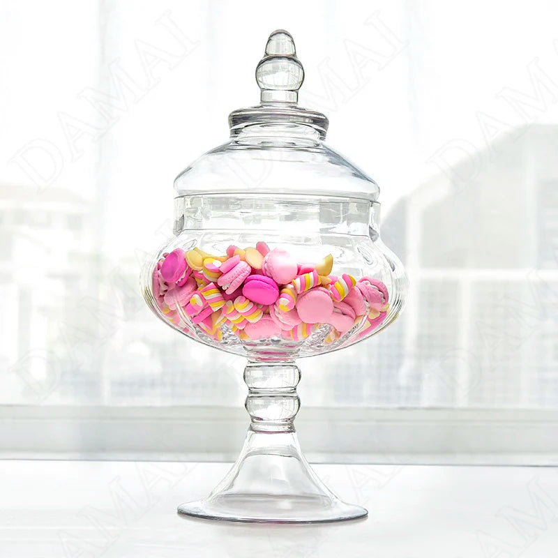 Clear Glass Candy Jar-ToShay.org