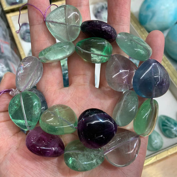 Green Fluorite Heart Beads-ToShay.org