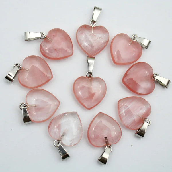 Mixed Crystal Heart Pendants-ToShay.org