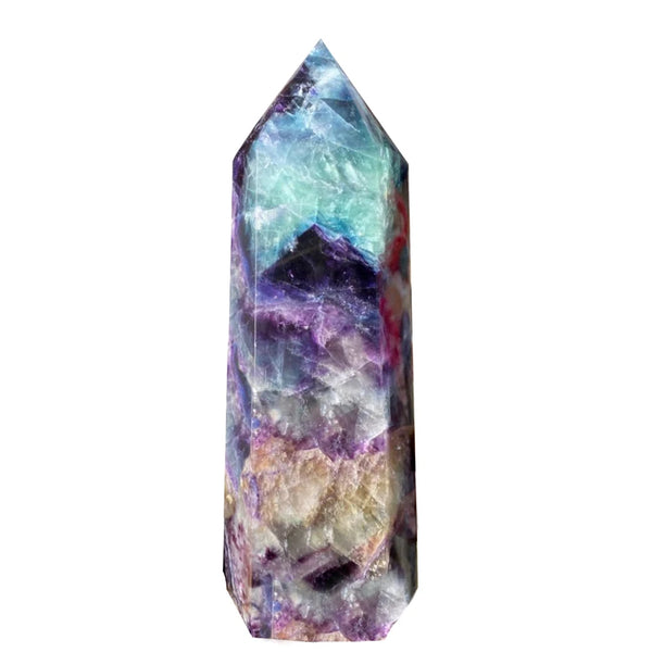 Rainbow Fluorite Crystal Point-ToShay.org