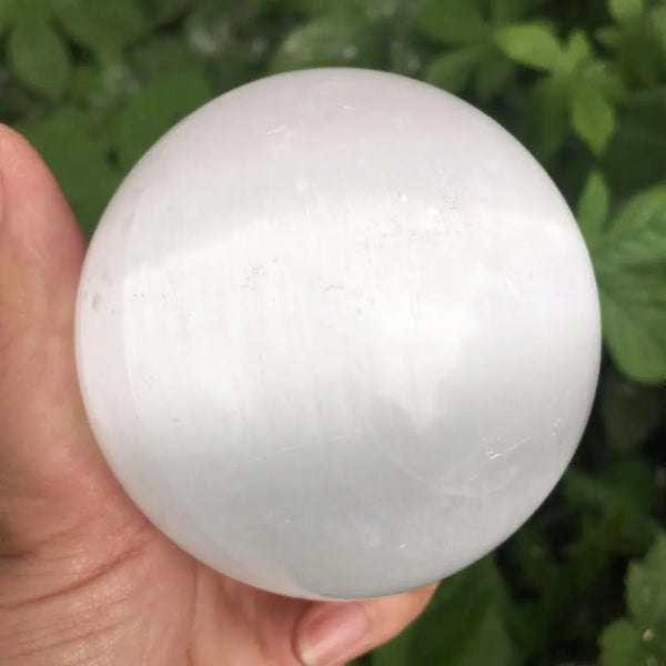White Selenite Opal Ball-ToShay.org