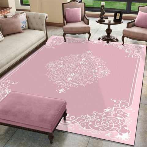 Pink Flower Pattern Rug-ToShay.org