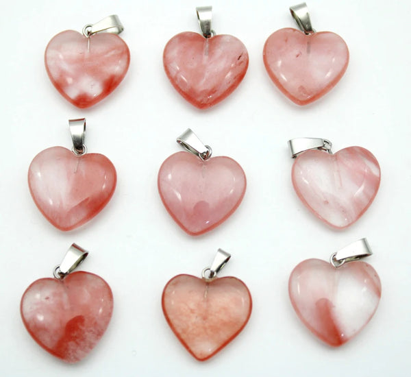 Mixed Crystal Heart Pendants-ToShay.org