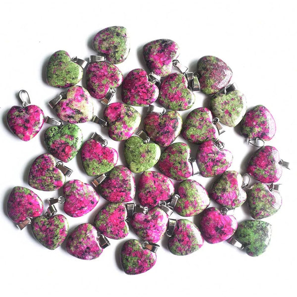 Mixed Crystal Heart Pendants-ToShay.org