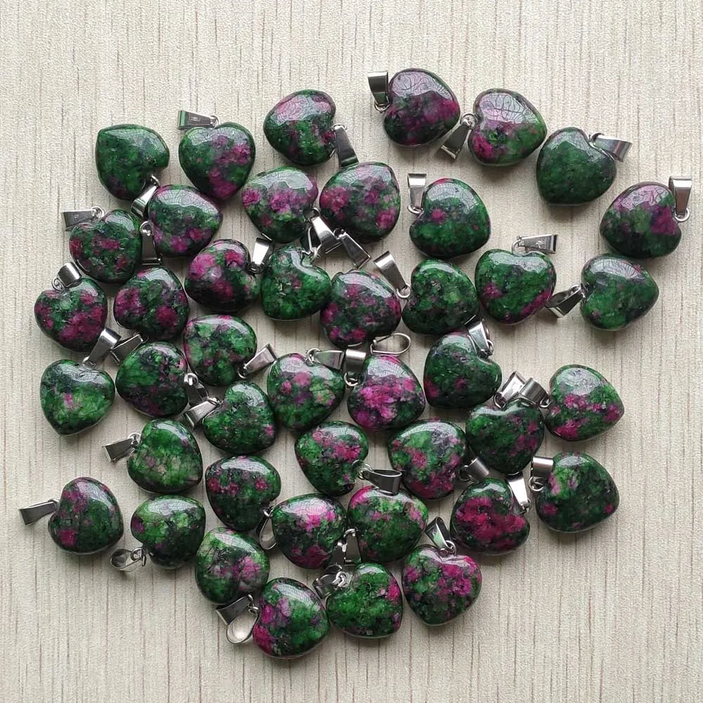 Mixed Crystal Heart Pendants-ToShay.org