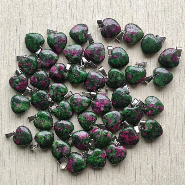 Mixed Crystal Heart Pendants-ToShay.org