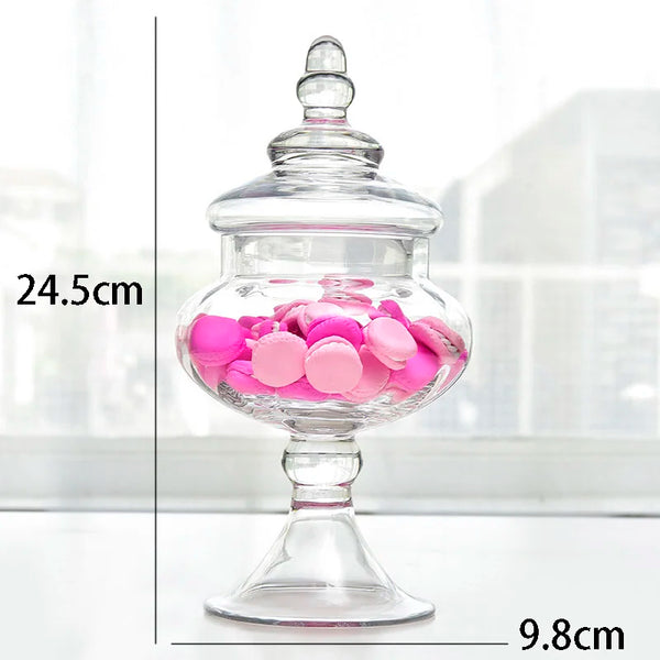 Clear Glass Candy Jar-ToShay.org