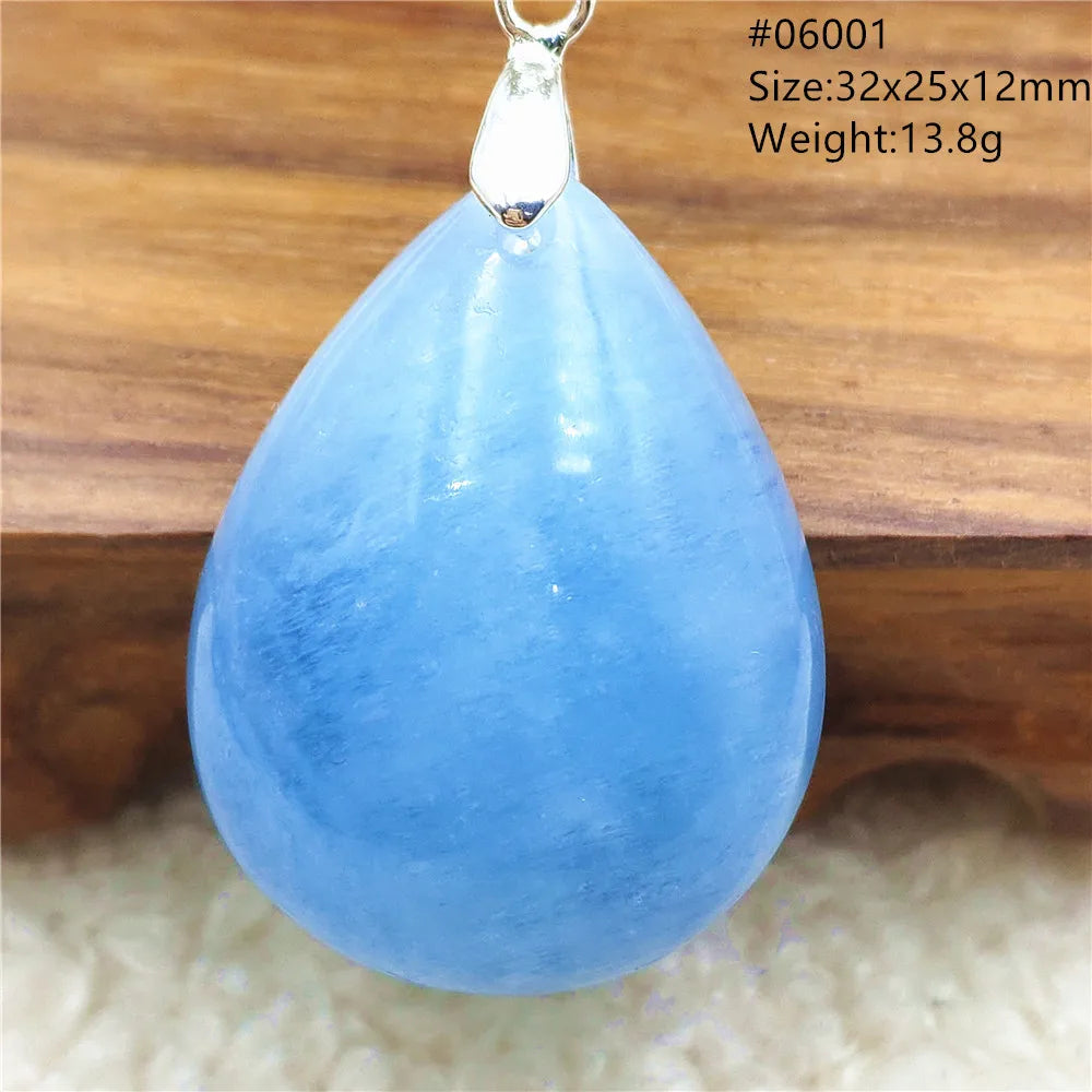 Blue Aquamarine Pendant-ToShay.org