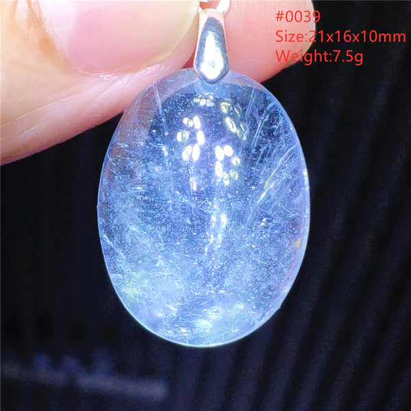 Blue Aquamarine Crystal Pendant-ToShay.org