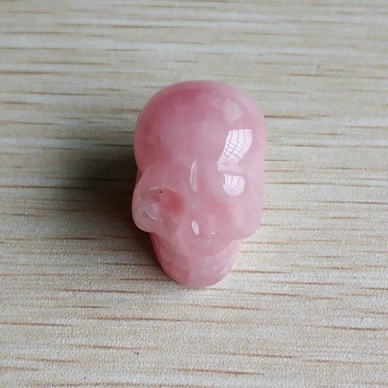 Pink Rose Quartz Skull Beads-ToShay.org