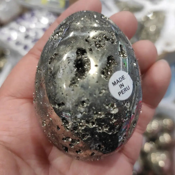 Silver Pyrite Geode Egg-ToShay.org