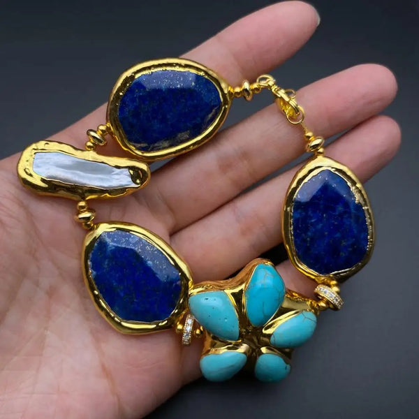 Blue Lapis Lazuli Bracelet-ToShay.org