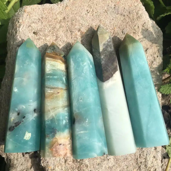 Blue Calcite Crystal Wand-ToShay.org