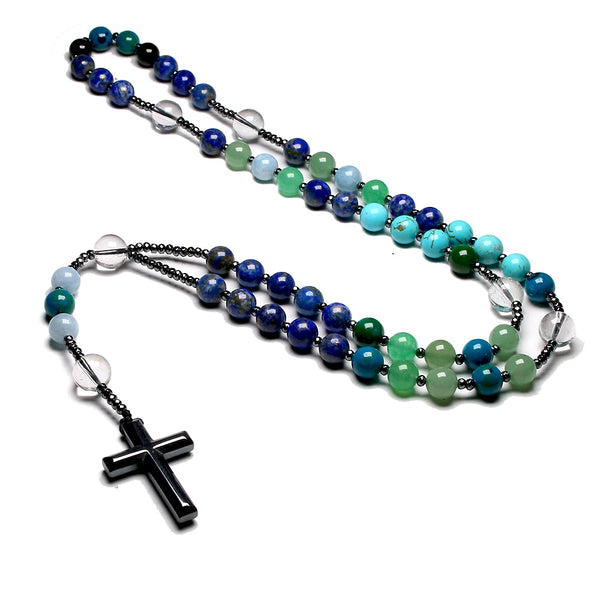 Blue Lapis Lazuli Rosary-ToShay.org