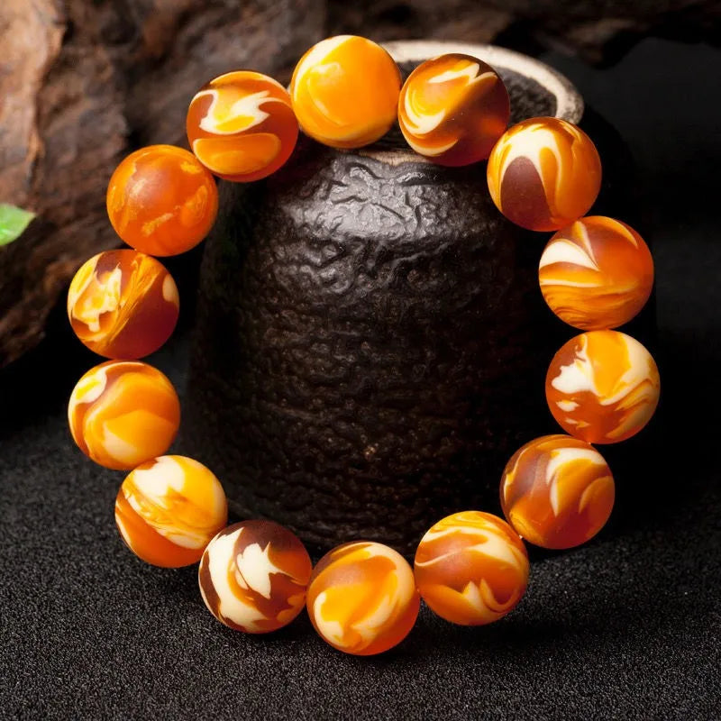 Yellow Amber Bead Bracelet-ToShay.org