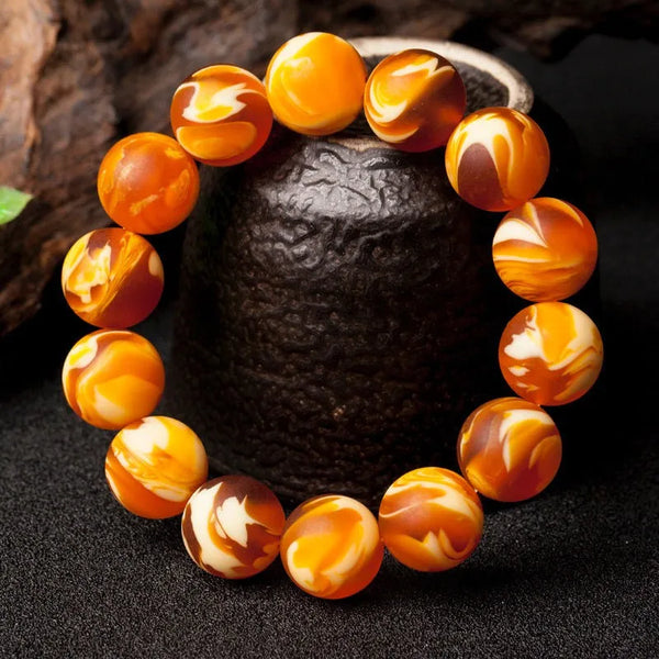 Yellow Amber Bead Bracelet-ToShay.org