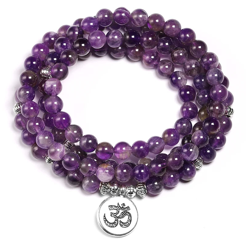 Purple Amethyst Crystal Bracelet-ToShay.org