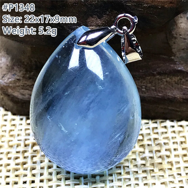 Blue Aquamarine Pendant-ToShay.org