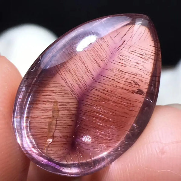 Purple Rutilated Quartz Pendant-ToShay.org