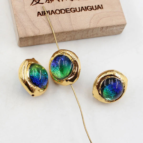 Blue Moss Glass Beads-ToShay.org