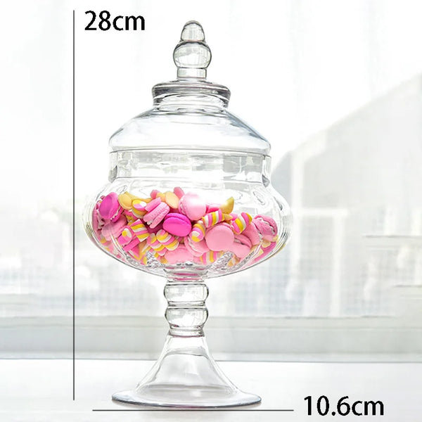 Clear Glass Candy Jar-ToShay.org