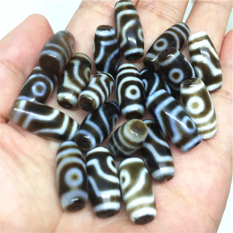 Tibetan Eyes Agate Dzi Beads-ToShay.org