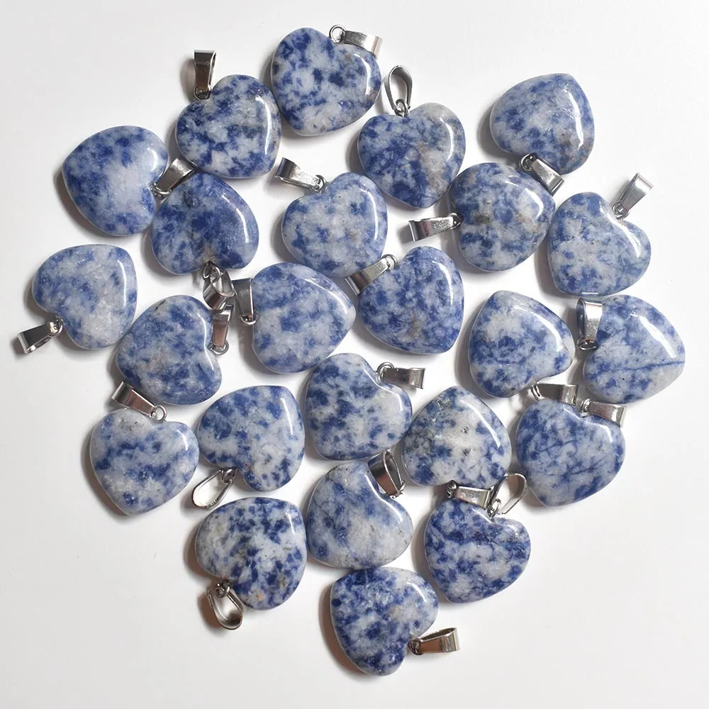 Mixed Crystal Heart Pendants-ToShay.org