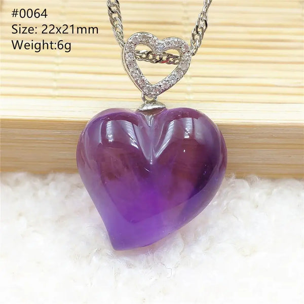 Purple Amethyst Heart Pendants-ToShay.org