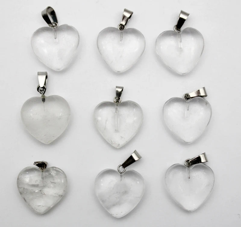 Mixed Crystal Heart Pendants-ToShay.org