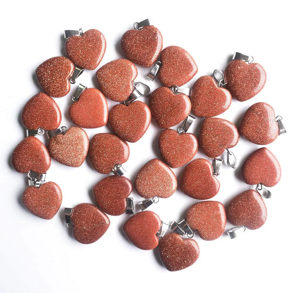 Mixed Crystal Heart Pendants-ToShay.org