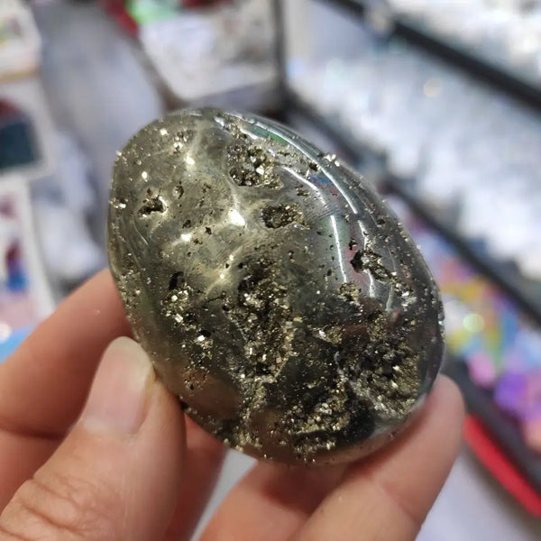 Silver Pyrite Geode Egg-ToShay.org