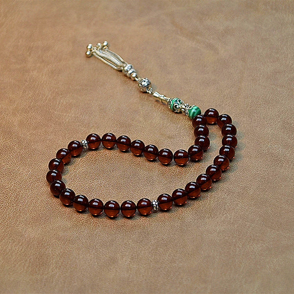Red Amber Prayer Beads-ToShay.org
