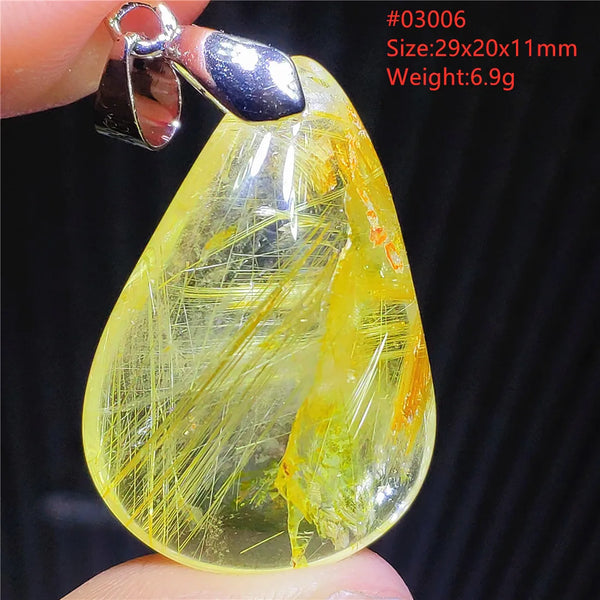 Gold Rutilated Quartz Pendant-ToShay.org
