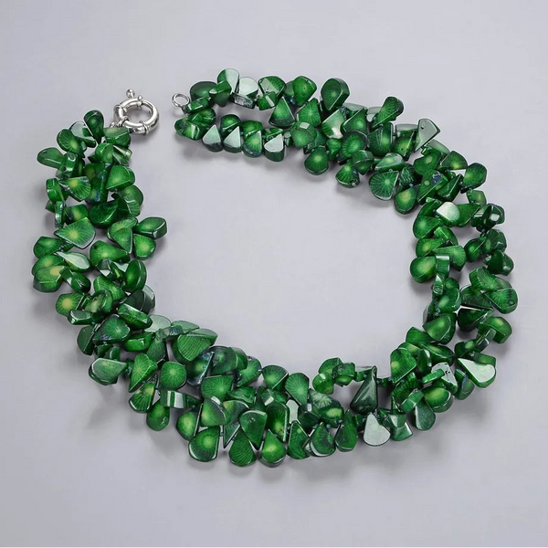 Green Coral Necklace-ToShay.org