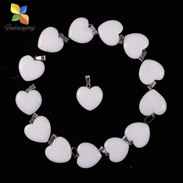 Mixed Crystal Heart Pendants-ToShay.org