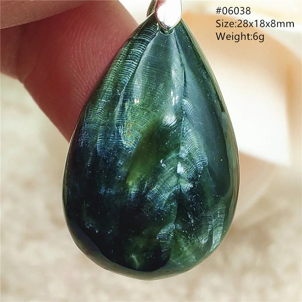 Green Seraphinite Pendant-ToShay.org