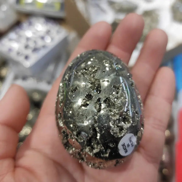 Silver Pyrite Geode Egg-ToShay.org