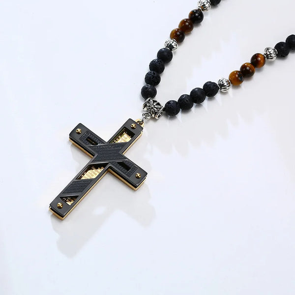 Black Lava Stone Rosary-ToShay.org