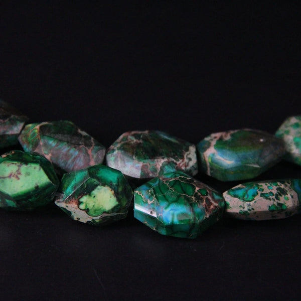 Green Emperor Slab Beads-ToShay.org